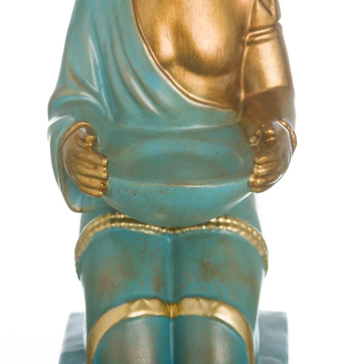 Statue de Bouddha or et turquoise