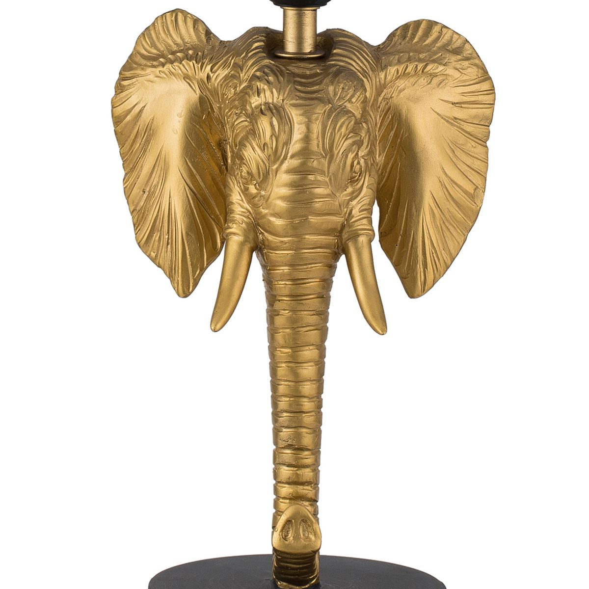 Lampe de table Tête d/'éléphant Or et Noir 45 cm
