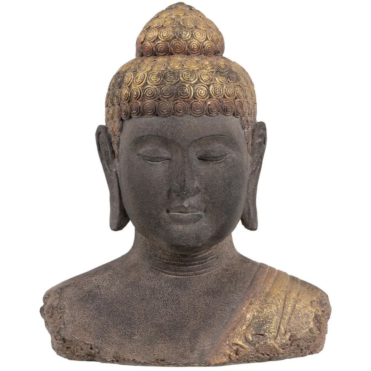 Statue Buste de Bouddha antique 45 cm