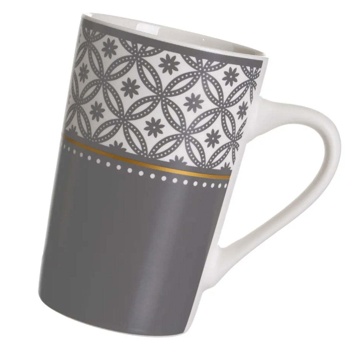 Set de 4 mugs en cramique gris