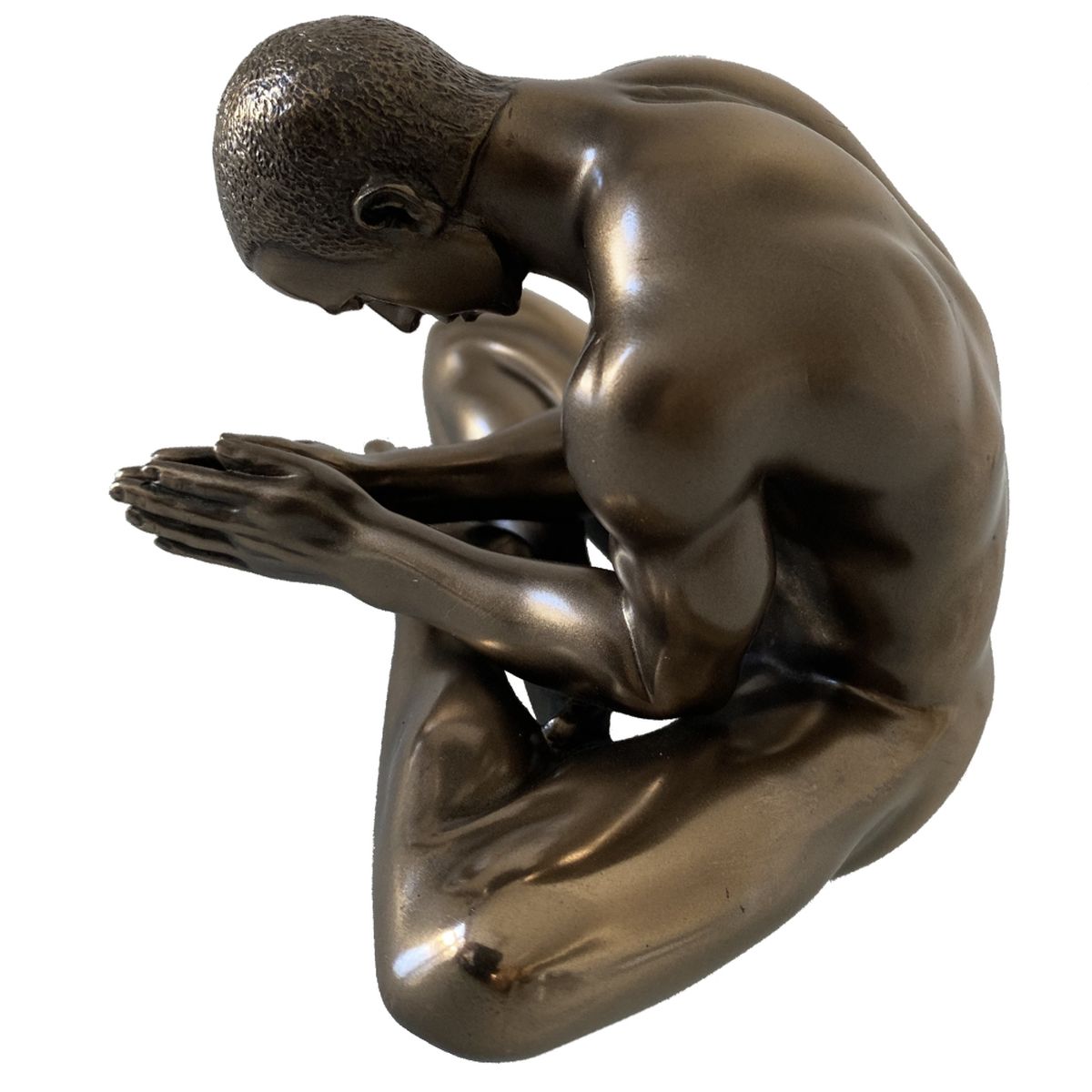 Statuette Body-Talk en rsine - Homme assis 8 cm