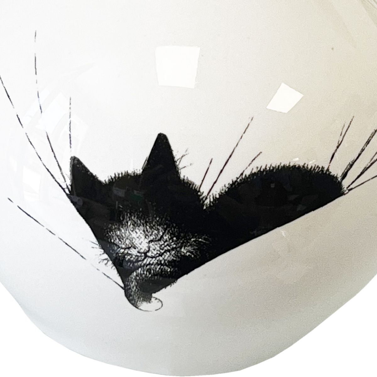 Petit vase en cramique rond Chats par Dubout