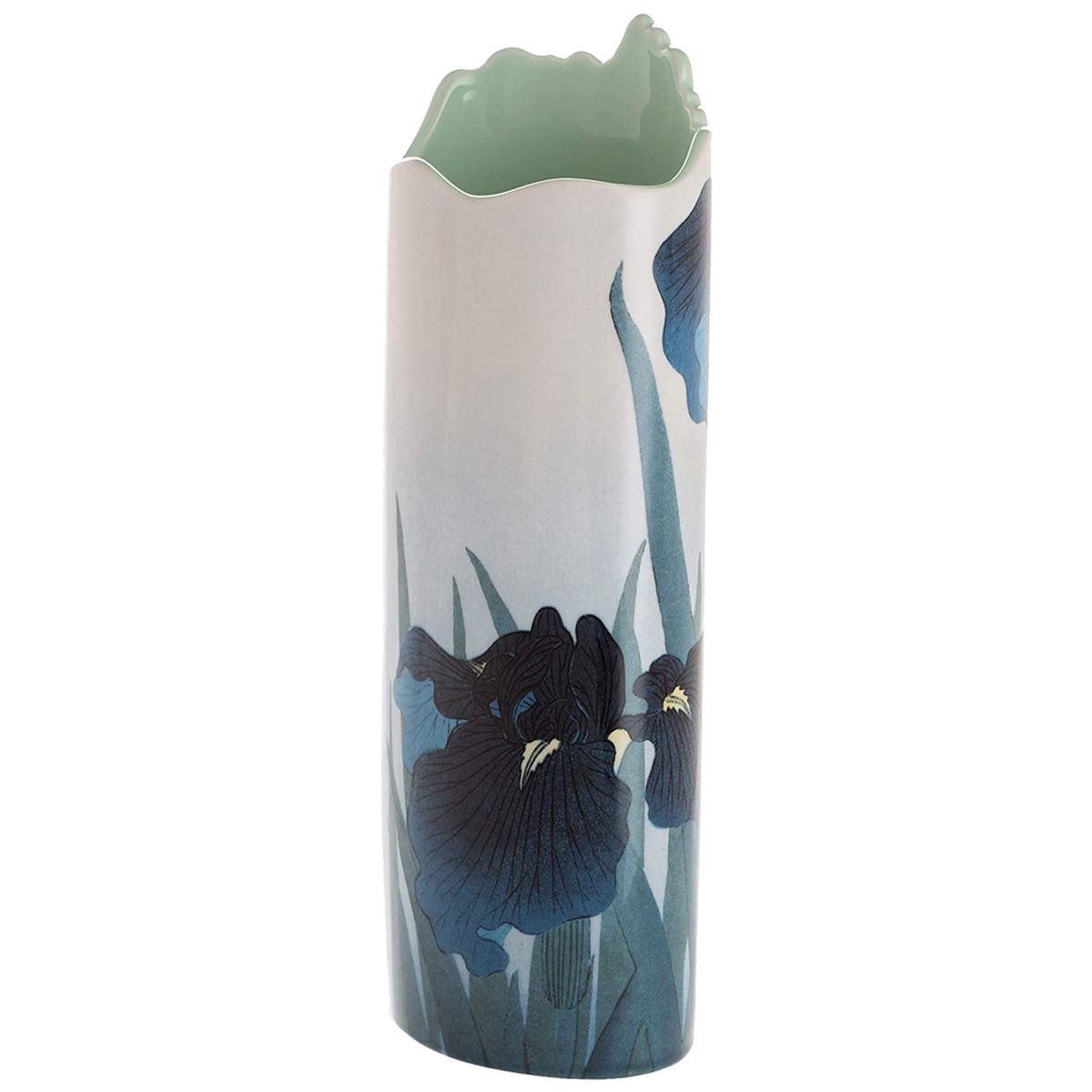 Vase en cramique silhouette Ohara Koson - Irises