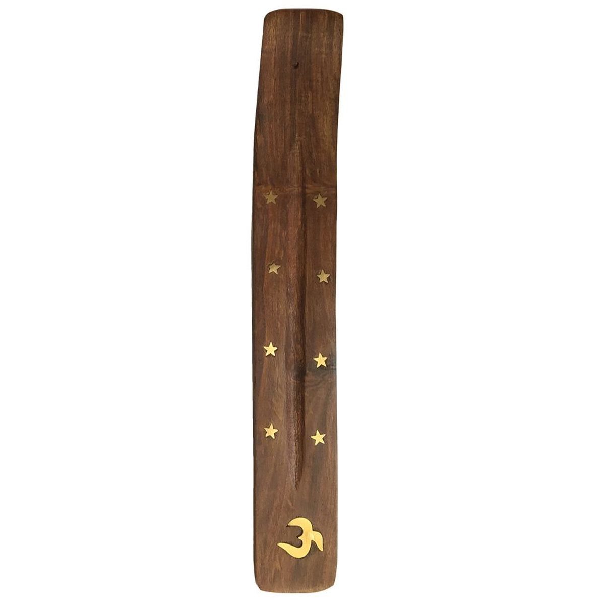 Porte bton d'encens en bois motif OM