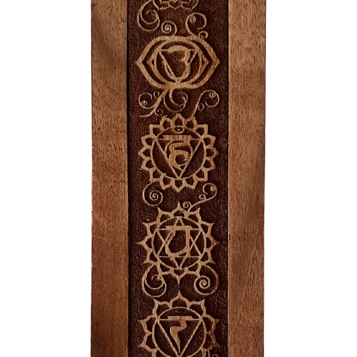 Porte bton d'encens en bois motif Chakra
