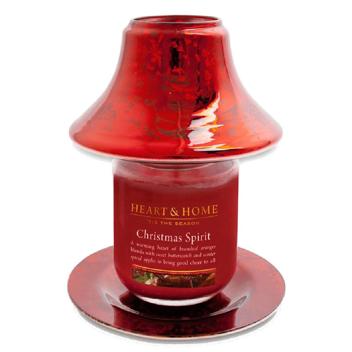 Abat jour pour bougie Heart and Home rouge