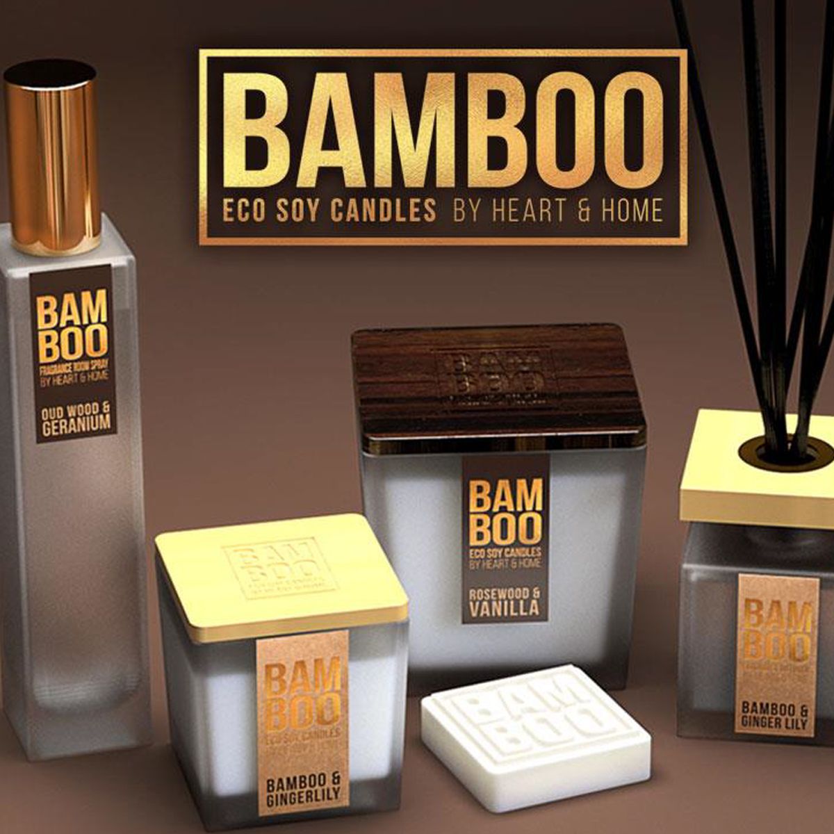 Parfum d'ambiance Heart and Home - Bambou Gingembre