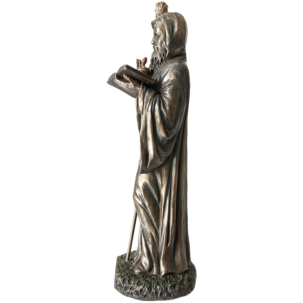 Statuette Saint Benot de couleur bronze