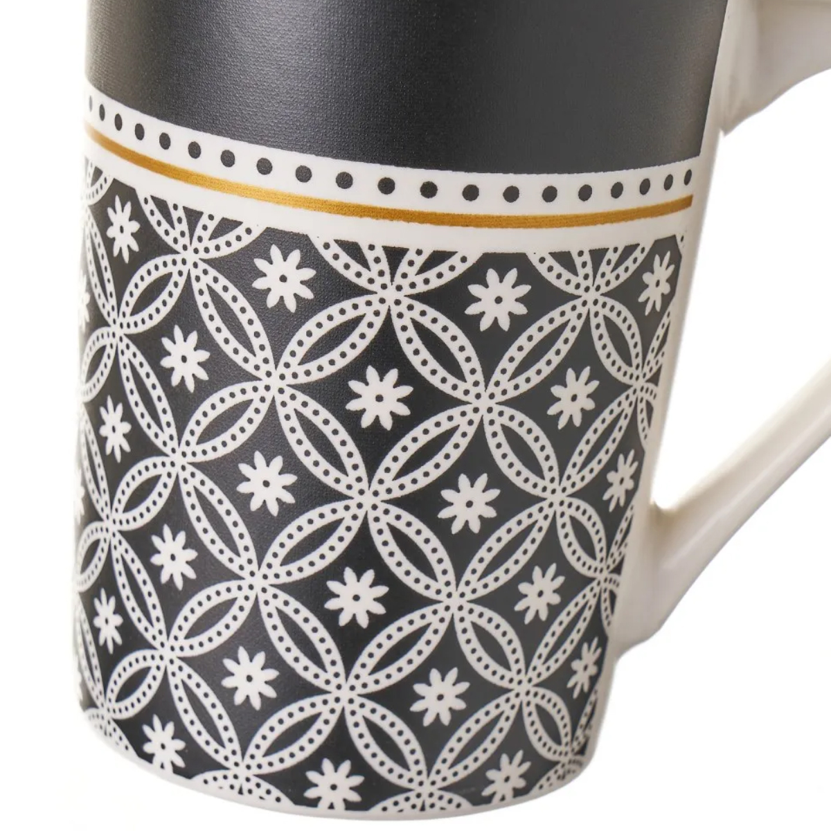 Set de 4 mugs en cramique noirs