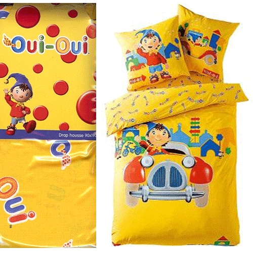 Drap housse Oui Oui jaune