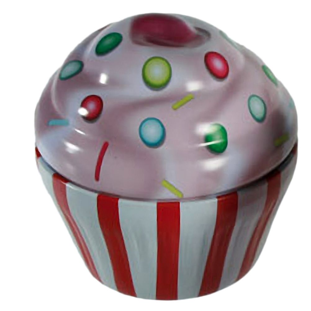 Petite boite métallique en forme de gâteau