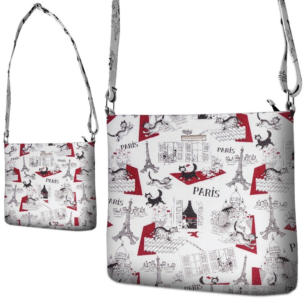 Porte-monnaie blanc Les chats de Dubout