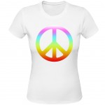 Tee shirt blanc femme Peace and Love