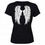 Tee shirt noir femme Angel