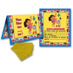 Cartes et enveloppes d'Invitation Dora