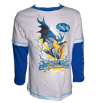 Tee shirt Manches longues Batman Blanc