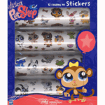 Boite de 12 feuilles d'autocollants Littlest Petshop