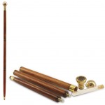 Canne boussole ornementale en Laiton et Bois 94 cm Canne boussole ornementale en Laiton et Bois 94 cm