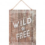 Dcoration murale Wild and Free  suspendre citation