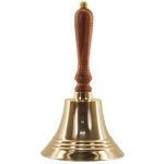 Grande Cloche en laiton avec manche en bois 23.5 cm Grande Cloche en laiton avec manche en bois 23.5 cm