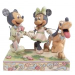Figurine Collection Mickey, Minnie et Pluto  White Woodland
