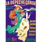 Affiche ancienne de Corse La depche