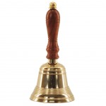 Petite Cloche en laiton avec manche en bois 15.5 cm Petite Cloche en laiton avec manche en bois 15.5 cm