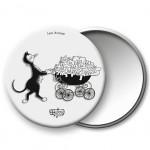 Petit miroir de sac Le Landau Les Chats de Dubout