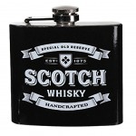 Flasque noire en métal modèle Scotch