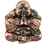Statuette en polyrsine Bouddha de couleur bronze