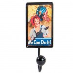 Petit porte manteau en mtal We Can Do It 18 x 7.5 cm
