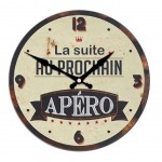 Pendule Apro ronde en bois 28 cm