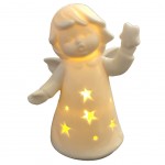 Mini-Statuette Etoile Ange-Gardien lumineux en porcelaine Mini-Statuette Etoile Ange-Gardien lumineux en porcelaine