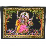 Tenture indienne Krishna et Radha 55 X 40 cm