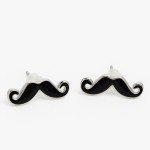 Boucles d'oreilles Moustaches Noires