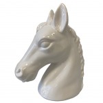 Tirelire en cramique cheval blanc