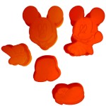 5 Petits moules souples Mickey MODELE ROUGE