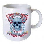 Tasse en cramique Live to ride rouge by Cbkreation