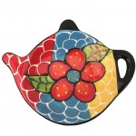 Soucoupe multicolore pour sachet de th
