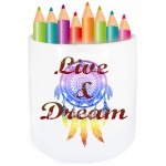 Pot à stylo en céramique Live and Dream Cbkreation