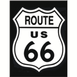 Magnet m�tal Route 66 Logo