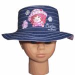 Chapeau Charlotte aux fraises bleu 2-4 ans