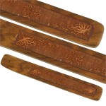 Porte bâton d'encens en bois motif Lotus