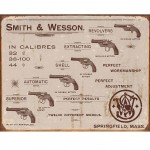 Plaque mtallique calibres Smith and Wesson 40.5 x 31.5 cm