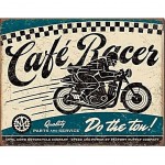 Plaque mtallique Rectangulaire Cafe Racer 40.5 x 31.5 cm