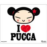 Tapis de souris Pucca blanc - I LOVE PUCCA