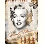 Petite plaque m�tal Marilyn Monroe Norma Jeane