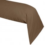 Une Taie de traversin Couleur Marron Taupe - 45 x 185 cm