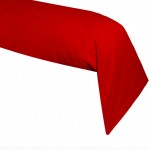 Une Taie de traversin rouge 45 x 185 cm