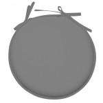 Galette de chaise ronde en polyester Gris Souris Galette de chaise ronde en polyester Gris Souris